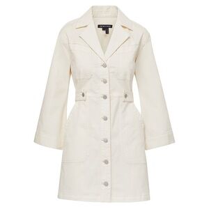 Veronica Beard Ecru McKinley Cotton-Twill Mini Shirt Dress